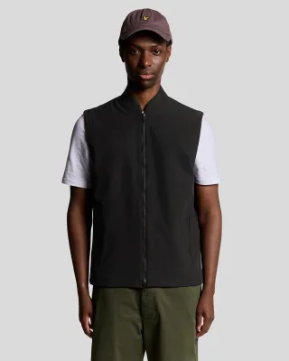 Lyle & Scott Technical Stretch Softshell-Weste – Schwarz
