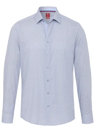 pure - PURE- City Hemd slim fit Langarm blau - Gr. - XL