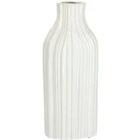 I.GE.A. Dekovase Blumenvase aus Keramik, geriffelt, bauchig, glänzend, Keramikvase (1 St), Deko-Vase für Blumen, Pampasgras, Trocken- oder Kunstblumen u. Zweige