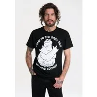 LOGOSHIRT T-Shirt Sesamstraße - Krümelmonster Dark Side mit lizenziertem Print
