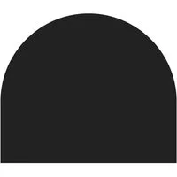 Raik Bodenschutzplatte Raik Bodenplatte Halbrund schwarz pulverbeschichtet 100 x 120 cm