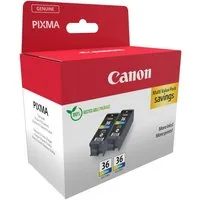 Canon CLI-36 CL (Doppelpack) Tintenpatrone (Packung, 2-tlg)