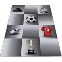 Stilvoll Günstig Kinderteppich Teppich für den Flur oder Küche Fußball-Design, Läufer, Höhe: 7 mm