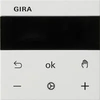 Raumtemperaturregler Display System 3000 mit kapazitiver Sensorfläche, System 55, Thermostat weiß (glänzend), Retail