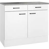 OPTIFIT Unterschrank OPTImulti Breite 100 cm, Tiefe 50 cm, mit 2 Türen, 2 Schubkästen, 1 Einlegeboden