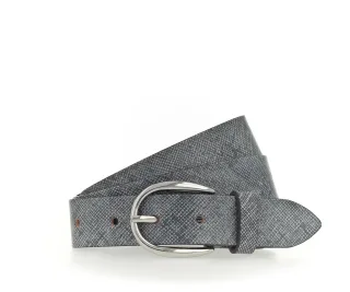 Vanzetti - * Saffianoleder-Damengürtel in 30 mm * klassische Dornschließe in glänzendem Silber * femininer u... anthrazit-multicolor | 20...