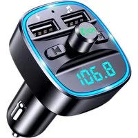 TUWENA Bluetooth FM Transmitter Auto, Unterstützt SD-Karte und U-Disk Bluetooth-Adapter