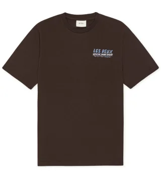 les deux - T-Shirt mit Print braun - Gr. - M