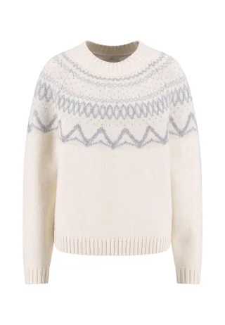 FYNCH-HATTON - PULLOVER NORWAY SOFTWOOL *RWS milk - Gr. - XL