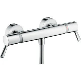 hansgrohe Ecostat Comfort Care Brausethermostat 13117000 350x103mm, Aufputz, mit extra langen Griffen, chrom