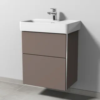 Sanipa 3way Waschtischunterbau zu Laufen Pro S Waschtisch mit 2 Auszügen, Taupe-Matt BP7851T