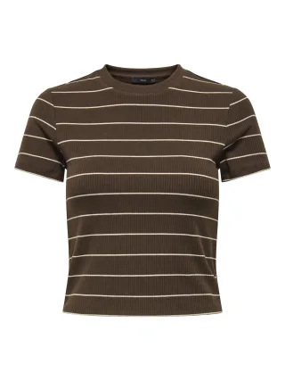 ONLY - ONLLUPE S/S STRIPE TEE JRS NOOS Chicory Coffee - Gr. - M
