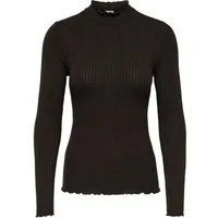 ONLY Blusenshirt JDYFRANSISKA LIFE L/S HI-NCK TOP JR 177943 Black Coffee