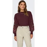 ONLY Sweatshirt ONLBROOKE L/S O-NECK FLOWER SWT Baumwollmischung, regular fit