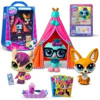 Sarcia.eu Spielfigur Littlest Pet Shop Pyjama Party Set, Figuren #423–425 mit Zubehör