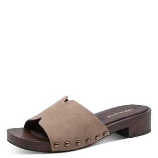 Tamaris - Da.-Pantolette taupe - Gr. - 37