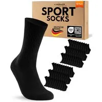 sockenkauf24 Sportsocken 10 Paar Tennissocken Damen & Herren Atmungsaktive Crew Socken (30-Paar) verstärkte Ferse & Fußspitze, gepolsterte Sohle, klimaregulierend