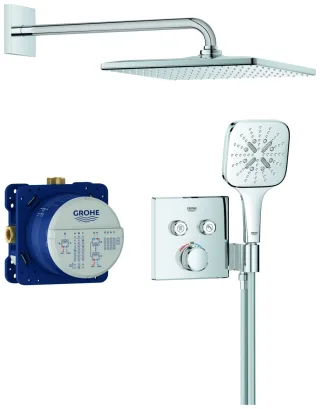 GROHE Unterputz-Duschsystem Grohtherm SmartControl 34865 THM eckige Form 2 ASV chrom, 34865000 34865000