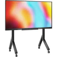 ONKRON TV-Ständer 70-110 Zoll, bis 125 kg, VESA 200x200-1000x800, TS2081-B, (bis 110 Zoll, rollbar, mobil, mit Ablage, Kabelmanagement)