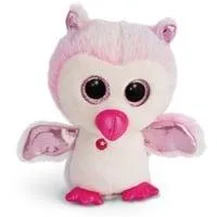 Glubschis Schlenker Eule Princess Holly, Kuscheltier rosa/creme, 15 cm