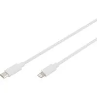 USB 2.0 Daten-/Ladekabel USB-C > Lightning, MFI zertifiziert weiß, 1 Meter, PD 2.0, Laden mit bis zu 60 Watt