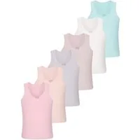 LOREZA Unterhemd 6 Mädchen Unterhemden aus Baumwolle Basics 92-170 (Set, 6-St., 6er-Pack)