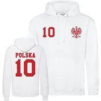 Youth Designz Kapuzenpullover Polen Herren Hoodie Pullover im Fußball Trikot Look mit trendigem Frontprint