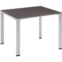 KETTLER Gartentisch Kettler Tisch Set Float Silber Gestell 95 x 95 und Anthrazitplatte 95