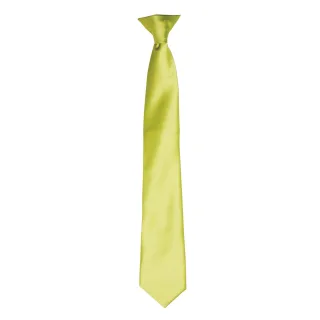 Premier Colours Herren Satin Clip Krawatte (Limette)
