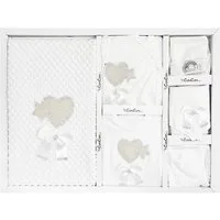 Almina Erstausstattungspaket Herz Baby (Packung, 10-tlg) 10-teilig aus 100% Baumwolle, Neugeborenen Set, Ideal als Geschenk