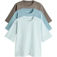 The Set T-Shirt The Set Kurzarm-T-Shirts, Stückwaschung, 3er-Pack (3-tlg)