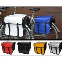Aves-24 Fahrradtasche FAHRRADTASCHE Gepäckträgretache 26" 28" Doppel Tasche 28L PVC, PVC_Rot