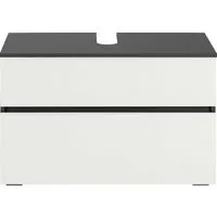 Home affaire Waschbeckenunterschrank Wisla Siphonausschnitt, Push-to-open-Funktion, Breite 80 cm, Höhe 55 cm