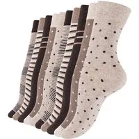 Vincent Creation® Socken Damen Socken Streifen & Punkte (10-Paar) in angenehmer Baumwollqualität