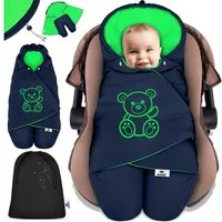 KIDIZ Deckenschlafsack, Baby Einschlagdecke mit Tasche für Winter & Herbst Babydecke Fußsack