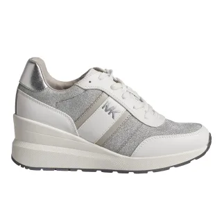 Mabel Damen-Sneakers aus Leder und Mesh mit glänzender Kette 43S4MBFSBD
