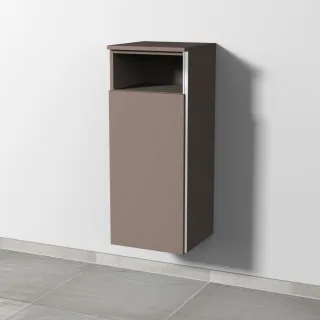 Sanipa 3way Mittelschrank mit 1 Tür und 1 offenem Fach, Taupe-Matt, BP1321T BP1321T
