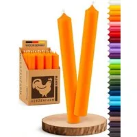 Hahn Kerzenfarm Spitzkerze Otto Kerzen-Set 10 Stück Stabkerzen orange