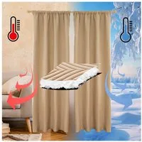 Sunicol Gardine 100% Blickdich Thermo Verdunkelungsvorhang mit Kräuselband (2 St), Winter Wärmeisolierend Türvorhang für Schlafzimmer Wohnzimmer