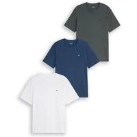 TOM TAILOR T-Shirt (Packung, 3-tlg) 3er Pack mit Logo-Stickerei