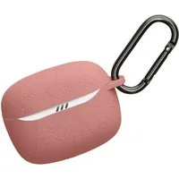 kwmobile Kopfhörer-Schutzhülle Silikon Case für JBL Tune Beam 2 Hülle, Schutzhülle für Kopfhörer mit Karabiner - Dark Rose