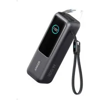 Anker Anker 165W 25000 mAh Laptop Powerbank Ladegerät mit 70cm ausziehbarem Kabel & Trageband, 3 USB-C Ports für Laden mehrerer Geräte 25000 mAh (5 V), Für MacBook Pro, iPhone 17/16/15, Samsung und mehr (flugzeugtauglich)