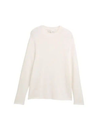 Denim Tom Tailor - Relaxed Fit Strickpullover gardenia white - Gr. - L