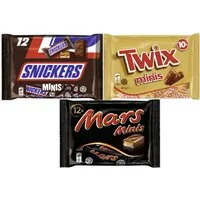 Mars GmbH Süßigkeit Schokoriegel Minis Mix 681g, Snickers, Twix, Mars