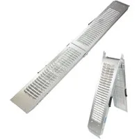 TRUTZHOLM Auffahrrampe klappbar 189cm Tragkraft 200kg Stahl grau geriffelt Verladerampe Rampe (Stück, 1-St), robuster Srahl,geriffelte Oberfläche,klappbar