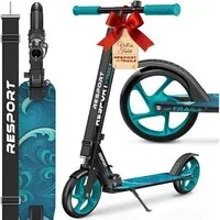 RE:SPORT Cityroller RE:SPORT® Trailz Cityroller Scooter inkl. Tragegurt und Klingel 200mm, (Scooter höhenverstellbar & klappbar, Kinderroller große Räder Kickscooter Kickroller), Cityroller für Kinder & Erwachsene mit LED, Klingel & Tragegurt