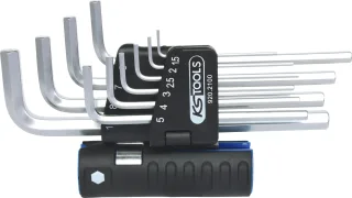 KS Tools 3 in 1 Innen6kant-Winkelstiftschlüssel-Satz,10-tlg lang - 920.2100