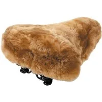 Velo Sattelbezug LAMMFELLSATTELBEZUG UNIVERSALGRÖßE CAMEL