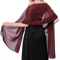 Zaewry Modeschal Stola Damen Halstuch Chiffon Sommer Schal Damen Festliche Stola, für Abendkleid oder Brautkleid Hochzeit Scarf