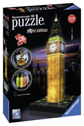 Ravensburger 3D-Puzzle 12588 - Big Ben bei Nacht [216 Teile]
